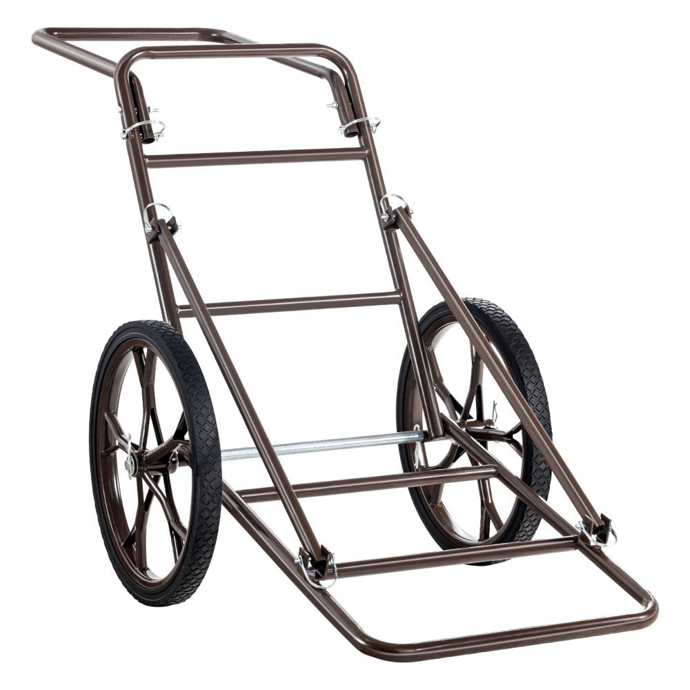 VEVOR Deer Cart, 500 LBS Capacity Folding Game Cart, Deer Cart Game Hauler with 17" Big Rubber Wheel & Ergonomic Handle, Heavy-Duty Game Cart Accessories, Utility Gear Dolly for Hunting Fishing Hiking