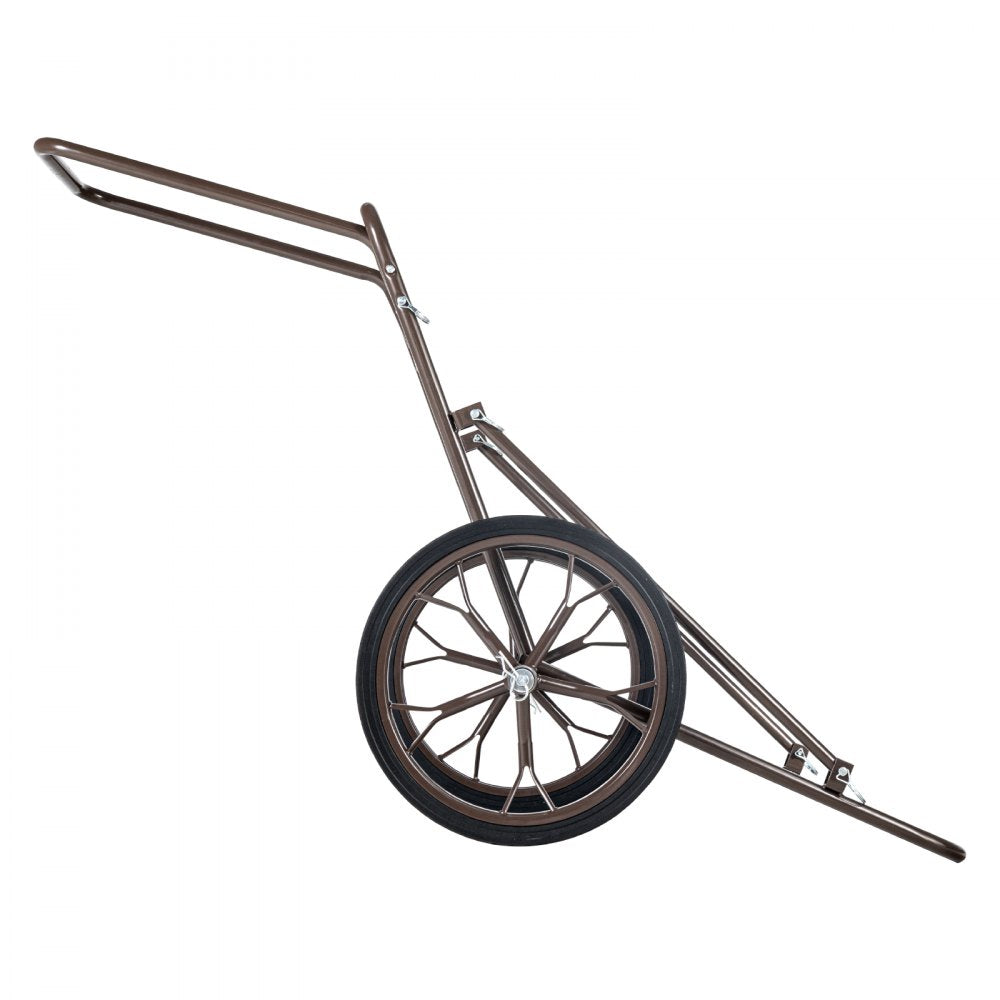 VEVOR Deer Cart, 500 LBS Capacity Folding Game Cart, Deer Cart Game Hauler with 17" Big Rubber Wheel & Ergonomic Handle, Heavy-Duty Game Cart Accessories, Utility Gear Dolly for Hunting Fishing Hiking