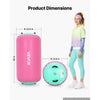 VEVOR Gymnastics Barrel Air Roller 23.6x40 in Inflatable Tumbling Air Mat, Octagon Tumbler Trainer with Electric Pump, Equipment for Back Handspring Training/Home Use/Gym/Yoga/Cheerleading, Pink