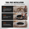 VEVOR Fire Pit Ring, 36-Inch Outer/30-Inch Inner Diameter, 10inch Height 2.5mm Thick Fire Pit Insert, Heavy Duty Carbon Steel Liner DIY Campfire Ring above or In-Ground, for Outdoor Camping, Bonfires