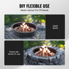 VEVOR Fire Pit Ring, 40-Inch Outer/36-Inch Inner Diameter, 10inch Height 2.5mm Thick Fire Pit Insert, Heavy Duty Carbon Steel Liner DIY Campfire Ring above or In-Ground, for Outdoor Camping, Bonfires