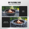 VEVOR Fire Pit Ring, 44-Inch Outer/39-Inch Inner Diameter, 10inch Height 2.5mm Thick Fire Pit Insert, Heavy Duty Carbon Steel Liner DIY Campfire Ring above or In-Ground, for Outdoor Camping, Bonfires