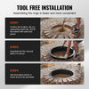 VEVOR Fire Pit Ring, 40-Inch Outer/36-Inch Inner Diameter, 8.5inch Height Fire Pit Insert, Heavy Duty Carbon Steel Liner DIY Campfire Ring above or In-Ground, for Outdoor Camping, Bonfires