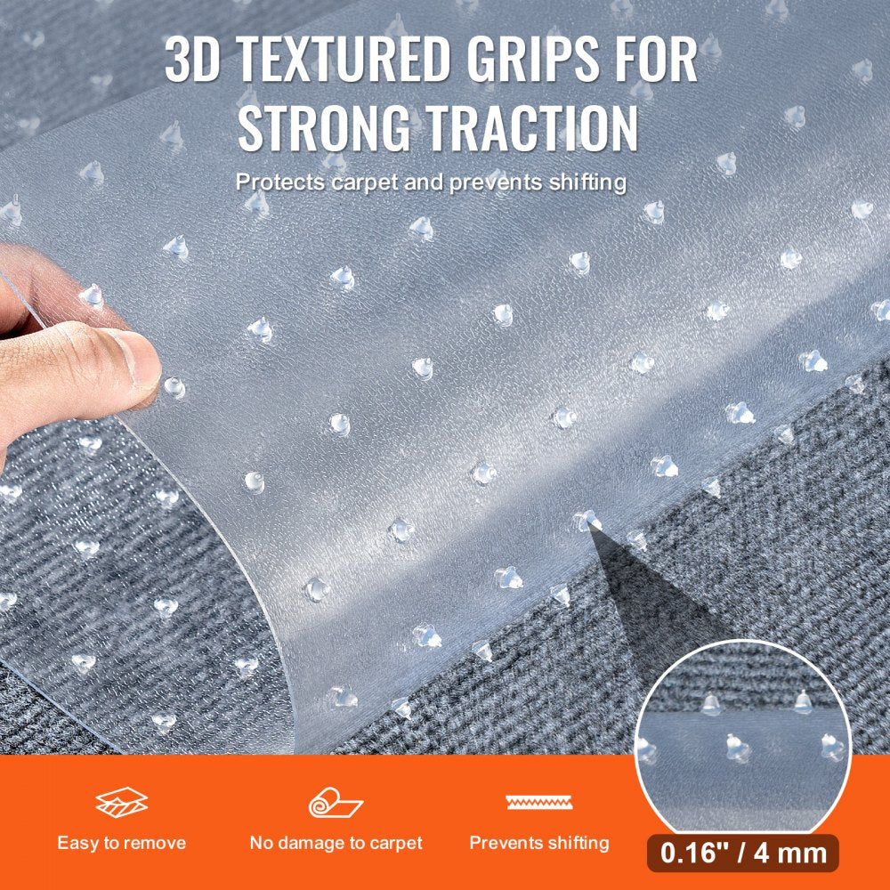 VEVOR Carpet Protector for Pets, 24" x 6' PVC Scratch-Proof Cat Carpet Protector for Doorway, Anti-Slip Cat Scratch Protector Mat, Easy to Cut Plastic Carpet Scratch Stopper, Cat Scratch Guard Carpet