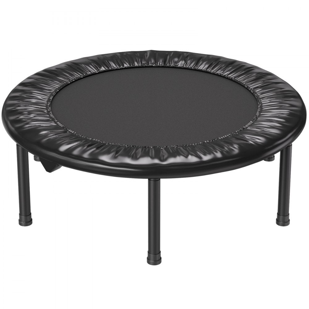 VEVOR Foldable Mini Trampoline, 36 Inch Fitness Rebounder, Max Load 220 lbs Exercise Trampoline, Stable & Quiet Indoor Small Workout Trampoline, Mini Trampoline for Adults Indoor/Garden Workout
