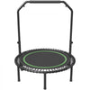 VEVOR Foldable Mini Trampoline, 40 Inch Fitness Rebounder, Max Load 330lbs Exercise Trampoline, Stable & Quiet Trampoline with 4 Level Height Adjustable Foam Handle, for Adults Indoor/Garden Workout