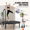 VEVOR Foldable Mini Trampoline, 52 Inch Fitness Rebounder, Max Load 450lbs Exercise Trampoline, Stable & Quiet Trampoline with 4 Level Height Adjustable Foam Handle, for Adults Indoor/Garden Workout