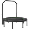 VEVOR Foldable Mini Trampoline, 52 Inch Fitness Rebounder, Max Load 450lbs Exercise Trampoline, Stable & Quiet Trampoline with 4 Level Height Adjustable Foam Handle, for Adults Indoor/Garden Workout
