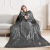 VEVOR Wearable Electric Heated Throw Blanket with Foot Pocket & Sleeves, Portable Robe Snuggie Blankets for Women, 10 Heating Levels, 12H Auto Shut-Off, Machine Washable, 50 x 70 inch, Grey