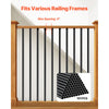 VEVOR Staircase Balusters 101 Pack, 26 In Aluminum Stair Balusters, 3/4 Inch Water-Proof Round Metal Spindle Railing, Hollow Deck Railing with Rail Caps & Screws for Stairs, Porch, Patio, Matte Black