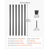 VEVOR Staircase Balusters 101 Pack, 26 In Aluminum Stair Balusters, 3/4 Inch Water-Proof Round Metal Spindle Railing, Hollow Deck Railing with Rail Caps & Screws for Stairs, Porch, Patio, Matte Black