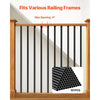 VEVOR Staircase Balusters 101 Pack, 36 In Aluminum Stair Balusters, 3/4 Inch Water-Proof Round Metal Spindle Railing, Hollow Deck Railing with Rail Caps & Screws for Stairs, Porch, Patio, Matte Black