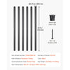 VEVOR Staircase Balusters 101 Pack, 32 In Aluminum Stair Balusters, 3/4 In Water-Proof Round Metal Spindle Railing, Hollow Deck Railing with Rail Caps & Screws for Stairs, Porch, Patio, Fence, Black