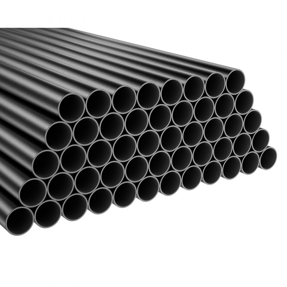 VEVOR 125 Pack Deck Balusters, 26 in Aluminum Railing Spindles, 3/4 in Diameter Hollow Round Metal Decking Stair Balusters with Connectors, Screws, for Deck, Porch & Staircase Railing Fence, Black