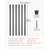 VEVOR Staircase Balusters 51 Pack, 26 In Aluminum Stair Balusters, 3/4 In Water-Proof Round Metal Spindle Railing, Hollow Deck Railing with Rail Caps & Screws for Stairs, Porch, Patio, Fence, Black