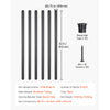 VEVOR Staircase Balusters 51 Pack, 32 In Aluminum Stair Balusters, 3/4 Inch Water-Proof Round Metal Spindle Railing, Hollow Deck Railing with Rail Caps & Screws for Stairs, Porch, Patio, Matte Black