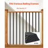 VEVOR Staircase Balusters 51 Pack, 36 In Aluminum Stair Balusters, 3/4 In Water-Proof Round Metal Spindle Railing, Hollow Deck Railing with Rail Caps & Screws for Stairs, Porch, Patio, Fence, Black