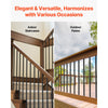 VEVOR Staircase Balusters 51 Pack, 36 In Aluminum Stair Balusters, 3/4 In Water-Proof Round Metal Spindle Railing, Hollow Deck Railing with Rail Caps & Screws for Stairs, Porch, Patio, Fence, Black