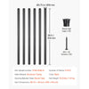 VEVOR Staircase Balusters 51 Pack, 36 In Aluminum Stair Balusters, 3/4 In Water-Proof Round Metal Spindle Railing, Hollow Deck Railing with Rail Caps & Screws for Stairs, Porch, Patio, Fence, Black