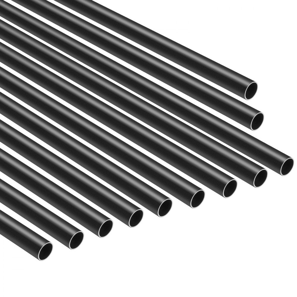 VEVOR Staircase Balusters 51 Pack, 36 In Aluminum Stair Balusters, 3/4 In Water-Proof Round Metal Spindle Railing, Hollow Deck Railing with Rail Caps & Screws for Stairs, Porch, Patio, Fence, Black