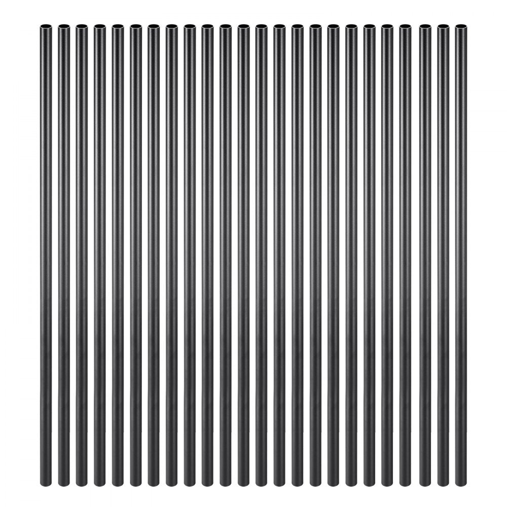 VEVOR Staircase Balusters 51 Pack, 36 In Aluminum Stair Balusters, 3/4 In Water-Proof Round Metal Spindle Railing, Hollow Deck Railing with Rail Caps & Screws for Stairs, Porch, Patio, Fence, Black