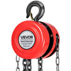 VEVOR Hand Chain Hoist, 1 Ton 2200 lbs Capacity, Manual Chain Block with Upgrade G70 Galvanized Chain, 10 ft Lifting Height, Heavy Duty Pulley Hoist for Garage Warehouse Automotive Machinery, Red
