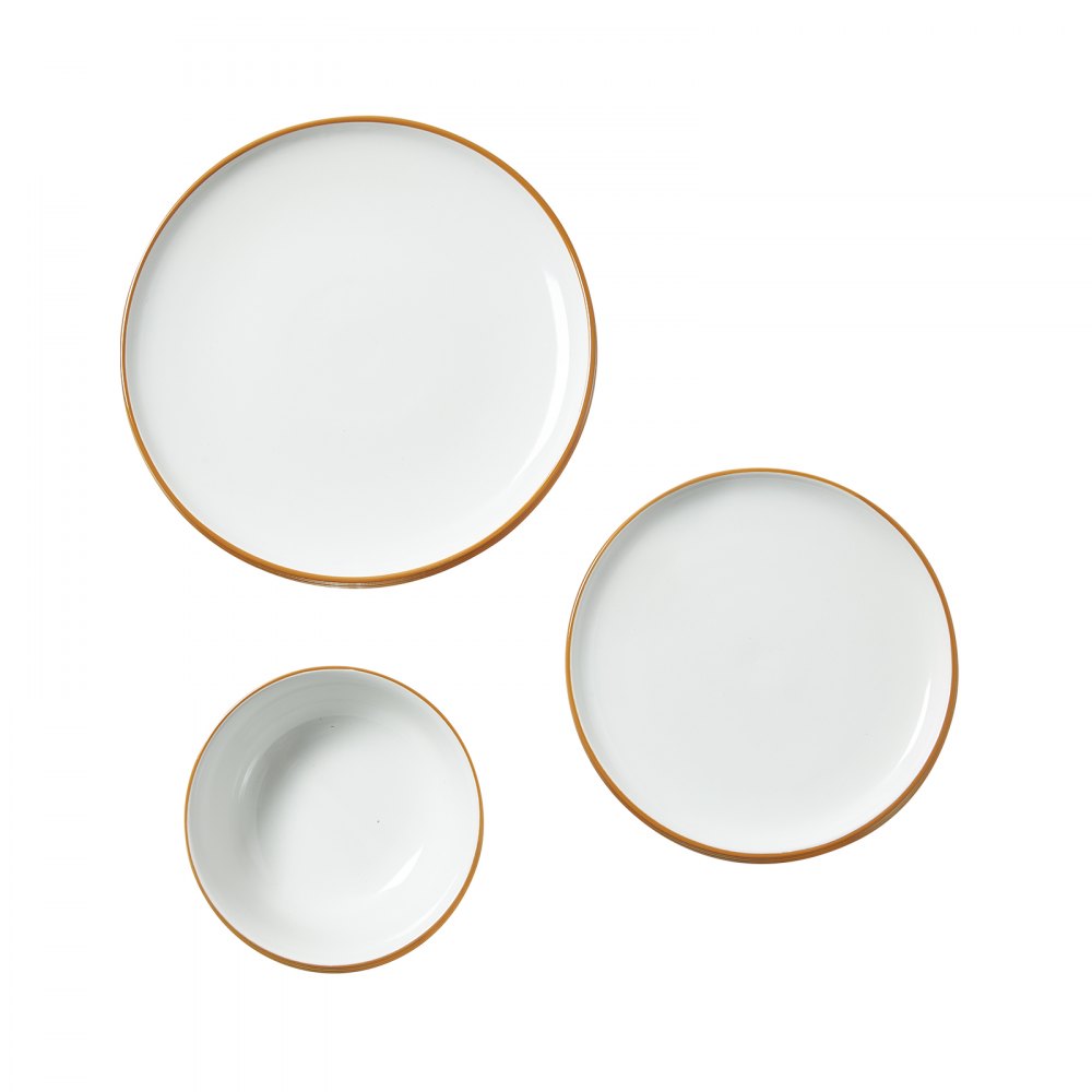 VEVOR Dinnerware Set, Service for 4 (12 PCS), Round Plates and Bowls Sets, Scratch Resistant Ceramic Dinner Ware, Dishwasher and Microwave Suitable Kitchen Dish, for Dessert Salad Soup Pasta, White