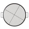 VEVOR X-Marks Fire Pit Grill Grate, Round Cooking Grate, Heavy Duty Steel Campfire BBQ Grill Grid with Handle and Support X Wire, Portable Camping Cookware for Outside Party & Gathering, 30 Inch Black
