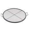VEVOR X-Marks Fire Pit Grill Grate, Round Cooking Grate, Heavy Duty Steel Campfire BBQ Grill Grid with Handle and Support X Wire, Portable Camping Cookware for Outside Party & Gathering, 36 Inch Black