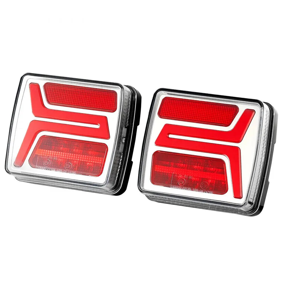 VEVOR Trailer Lights, 2PCS 12V Square Magnetic LED Trailer Tail Lights Kit with Stop Brake Turn Tail License Lamp, Waterproof Tow Lighting Kit with Wiring Harness for Boat Truck Camper RV Snowmobile