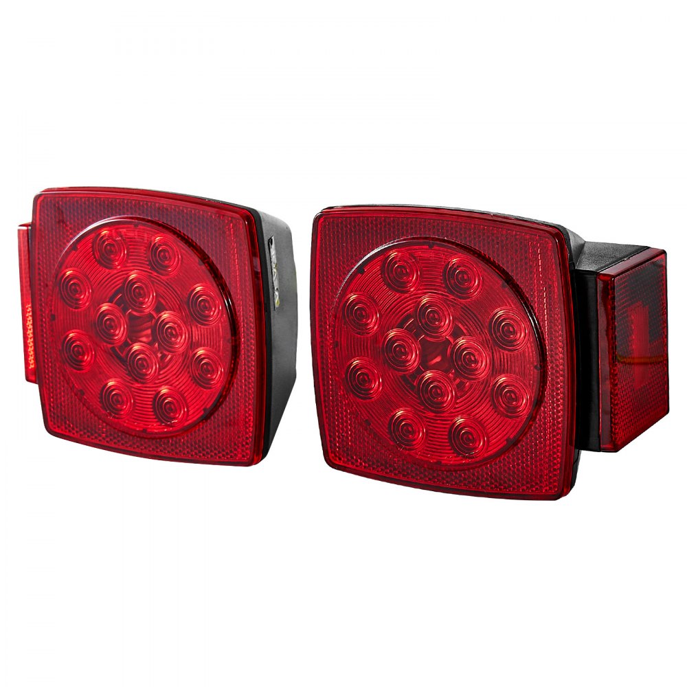 VEVOR Trailer Lights, 12V LED Trailer Tail Lights Kit with Stop Brake Turn Tail License Plate Clearance Lamp, Waterproof Tow Lighting Kit with Wiring Harness for Boat Truck Camper RV Snowmobile Bus