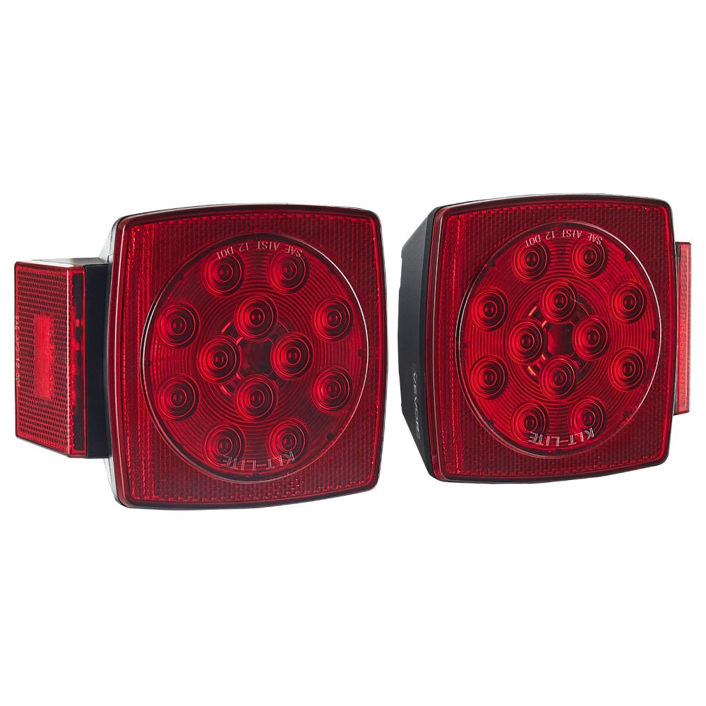 VEVOR Trailer Lights, 12V LED Trailer Tail Lights Kit with Stop Brake Turn Tail License Plate Clearance Lamp, Waterproof Tow Lighting Kit with Wiring Harness for Boat Truck Camper RV Snowmobile Bus