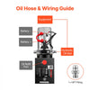 VEVOR 4 Quart Hydraulic Pump, Single Acting Hydraulic Power Unit, 3200 PSI Max Relief Pressure, 0.91 GPM Flow Rate, DC12V 1.6KW Power Unit for Dump Trailer Car Lifting (Horizontal Installation)
