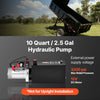 VEVOR 10 Quart Hydraulic Pump, Double Acting Hydraulic Trailer Pump, 3200PSI Max Relief Pressure, 0.91GPM Flow Rate, DC12V 1.6KW Power Unit for Dump Trailer Car Lifting (Horizontal Installation)