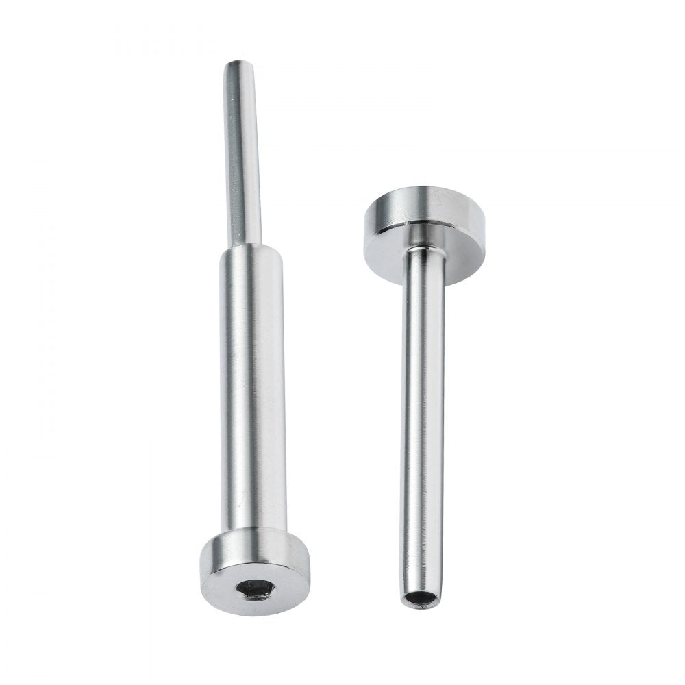 VEVOR 20 Pack Invisible Cable Railing kit, T316 Stainless Steel 1/8" Invisible Receiver and Swage Stud End for Cable Railing, Swage Tensioner 1/8" for Wood/Metal Post, Cable Railing Hardware, Silver