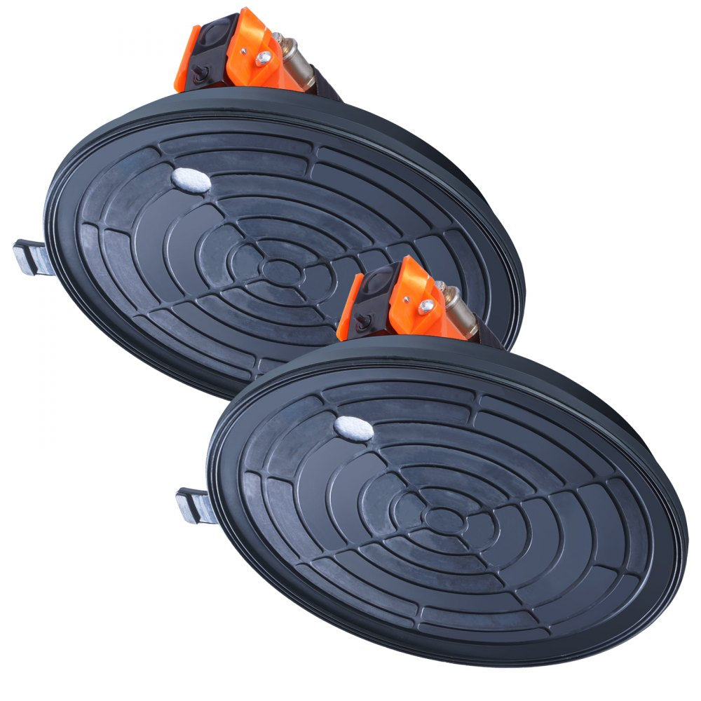 VEVOR Glass Suction Cup, 8" 2 Pack 615 lbs Load Capacity, Vacuum Suction Cup with Steel Handle & Carry Box, Heavy Duty Industrial Suction Cup Lifter Tool for Glass, Granite, Tile, Metal, Wood Lifting