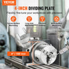 VEVOR Milling Machine Rotary Table, 4''/100 mm, Versatile Horizontal & Vertical Design, Precision Crafted, Includes 3.1''/80 mm 3-Jaw Chuck, M10 T-Bolts & Nuts, Ideal for Engineering & Indexing