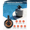 VEVOR Sand Filter, 24-Inch, 65 GPM Above Inground Swimming Pool Sand Filter System, with 7-Way Multi-Port Valve, Backwash, Rinse, Recirculate, Waste, Winter, Closed Modes, for Above In Ground Pools
