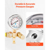 VEVOR Hydraulic Nitrogen Accumulator Charging Kit, 0-1420 PSI Nitrogen Fill Kit, Pressure Test System with 1 Pressure Gauge, 1 Gas Hose, 1 Valve Body and 1 CGA580 Adapter for Construction Machinery