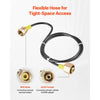 VEVOR Hydraulic Nitrogen Accumulator Charging Kit, 0-1420 PSI Nitrogen Fill Kit, Pressure Test System with 1 Pressure Gauge, 1 Gas Hose, 1 Valve Body and 1 CGA580 Adapter for Construction Machinery