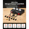 VEVOR Hydraulic Nitrogen Accumulator Charging Kit, All-in-One Nitrogen Fill Kit, Pressure Test System with 3 Gauges (1500, 4000, 6000 PSI), 6 Adapters Couplings, 1 Gas Hose, 1 Valve, 1 CGA580 Adapter