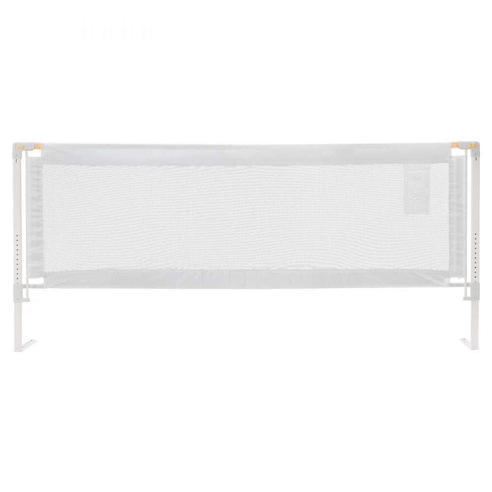 VEVOR 3 Piece Toddler Bed Rail, Kids Beds Guard Rail with Reinforced Iron Pipe and Oxford Cloth, Adjustable Height Bed Side Railing, Portable Guard Bumper Barrier for King Size, 3 Sides, Grey