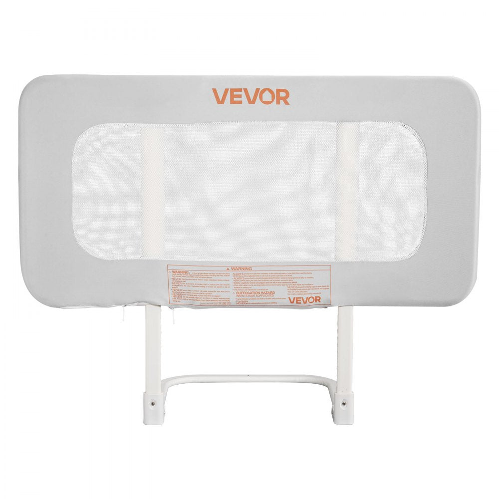 VEVOR Toddler Bed Rail, Kids Beds Guard Rail with Reinforced Iron Pipe and Oxford Cloth, Adjustable Height Bed Side Railing, Portable Guard Bumper Barrier for Crib, Bunk, 31.5 x 26.38 in, 1 Piece