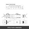 VEVOR Hydraulic Cylinder 2\" Bore 36\" Stroke Hydraulic Ram Cylinder 3000psi Hydraulic Cylinders Welded Double Acting Cross Tube SAE6 Port Hydraulic Lifting Cylinder (2 X 36)