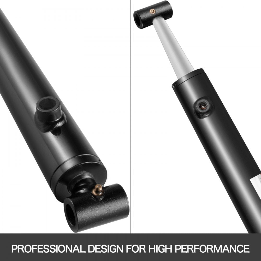 VEVOR Hydraulic Cylinder 2\" Bore 36\" Stroke Hydraulic Ram Cylinder 3000psi Hydraulic Cylinders Welded Double Acting Cross Tube SAE6 Port Hydraulic Lifting Cylinder (2 X 36)