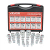 VEVOR 64 PCS DIN Hydraulic Fittings, Heavy Duty Master Industrial Hydraulic Cap and Plug, Hose Tube and Pipe Fitting Kit, Cap and Plug Kit with Precision Threading, Dash Sizes 14/16/18/22/26/30/36