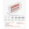 VEVOR 72 PCS ORFS Hydraulic Fittings, O Ring Face Seal Fitting Kit, Hydraulic Hose Tube and Pipe Fittings, Cap and Plug Set for Hydraulics, O Ring Assortment Kit Precision Thread, Sizes 4 6 8 10 12 16