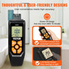 VEVOR CO Gas Monitor, 0-1000PPM Range, Features Sound & Light Warning, Handheld Carbon Monoxide Meter with Temp Sensing, Digital Display with Backlight, Suitable for Household/Industrial Use, Inclu