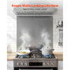 VEVOR 30" x 30" Stainless Steel Backsplash for Stove, Ultra Flat Splatter Guard, Wall Shield Range Hood Backsplash, Easy Clean Kitchen Wall Metal Panel, Pre-Drilled Holes for Easy Installation, Silver