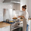 VEVOR 30" x 24" Stainless Steel Backsplash for Stove, Ultra Flat Splatter Guard, Wall Shield Range Hood Backsplash, Easy Clean Kitchen Wall Metal Panel, Pre-Drilled Holes for Easy Installation, Silver
